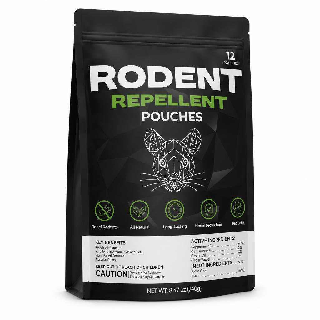 Plant essential oil mouse and squirrel repellent